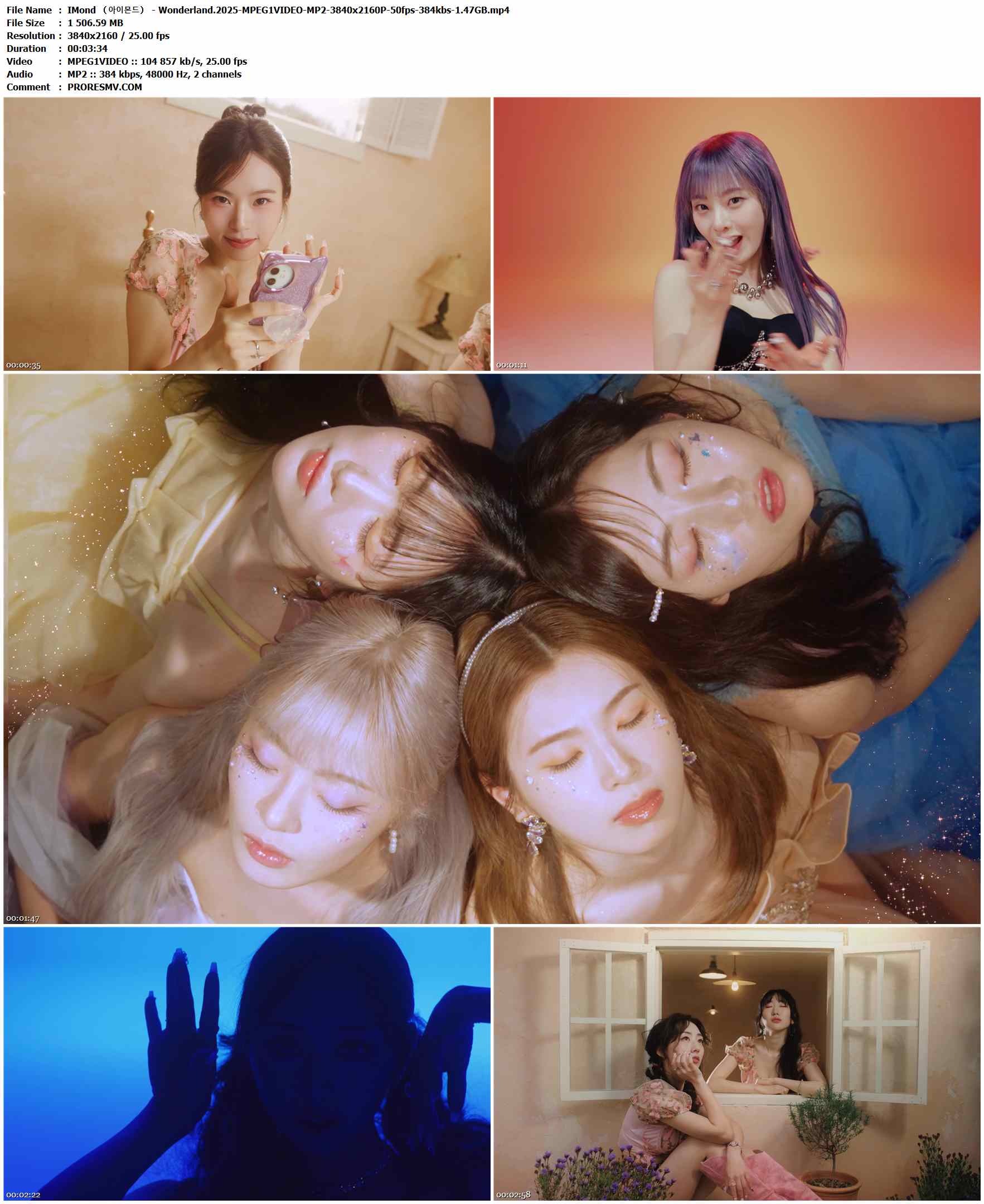 I:Mond （아이몬드） - Wonderland.2025-MPEG1VIDEO-MP2-3840x2160P-50fps-384kbs-1.47GB官方MV_高清MV